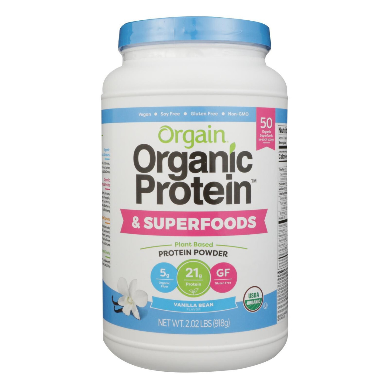 Orgain - Plant Protein Powder Vanilla - 1 Each - 2.02 Lb