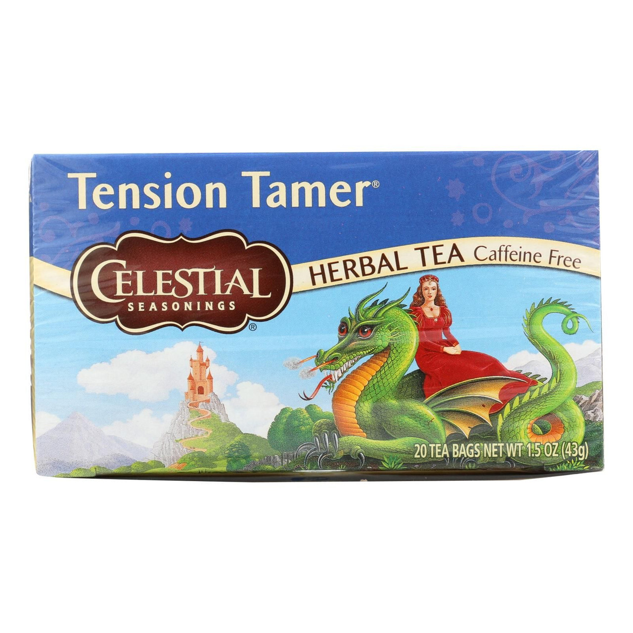 Celestial Seasonings Tension Tamer Herbal Tea Caffeine Free - 20 Tea Bags - Case Of 6 Tea